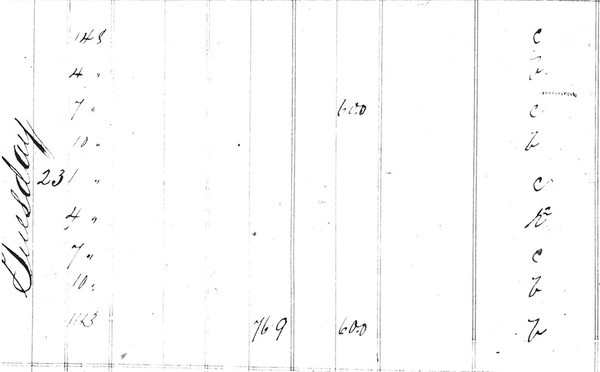 23 July 1878 logbook page