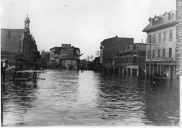 Rising water in Griffintown, 1873